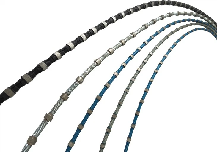 Flexible wire saw for marble